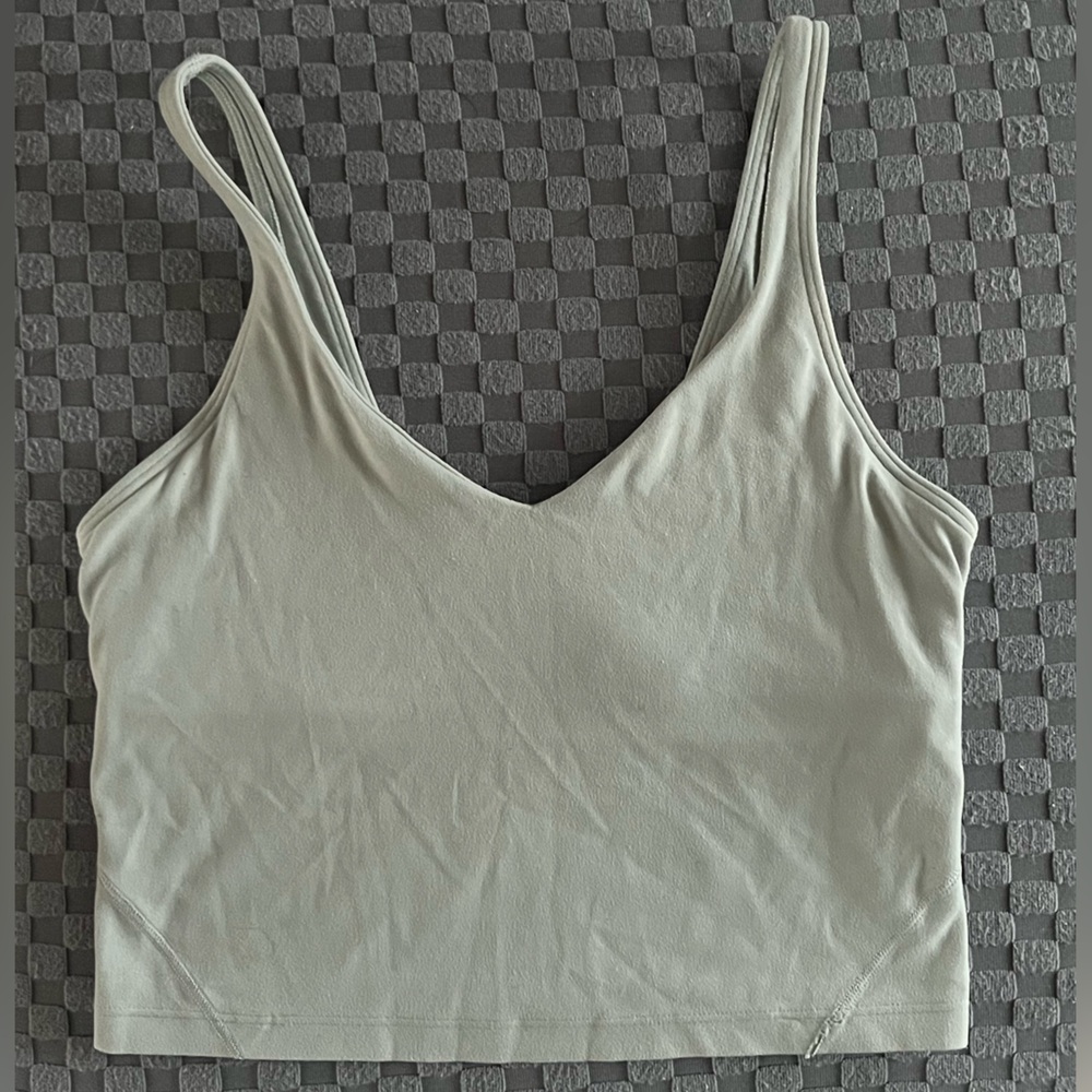 Light Sage Ribbed Tank Top